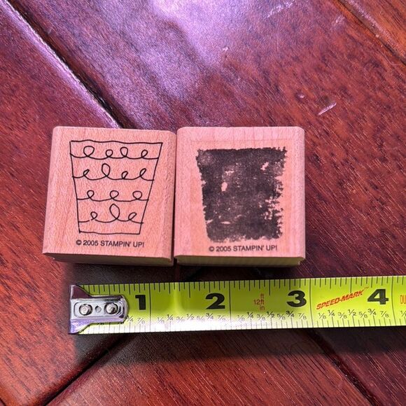 Stampin' Up! Wooden Stamps with Black Designs - Picture 1 of 1
